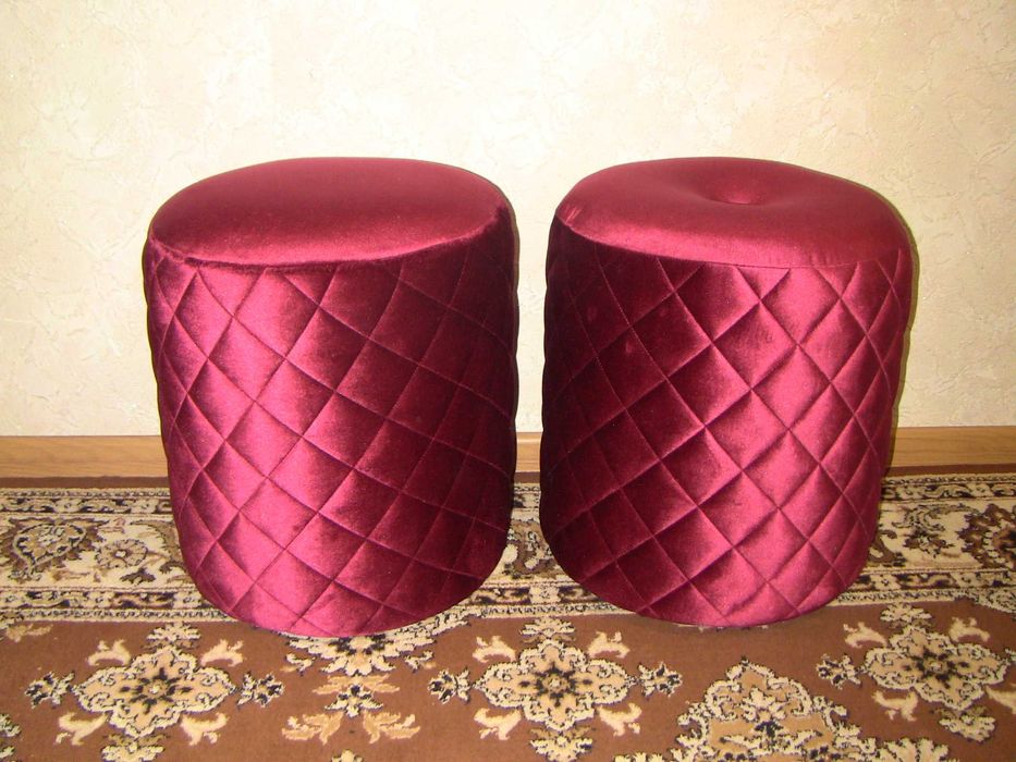 Пуф мягкий круглый велюровый