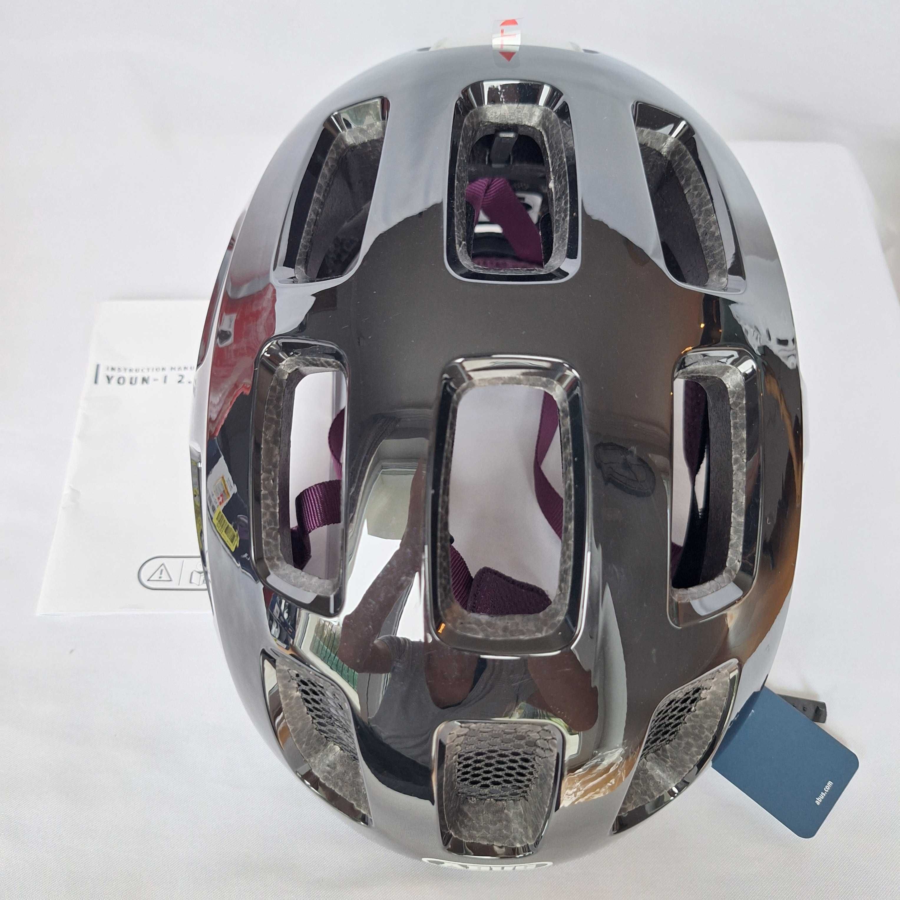 Kask rowerowy Abus Youn-I 2.0 LED Black Violet M 52-57cm