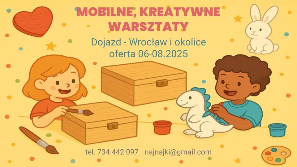 Kreatywne, mobilne warsztaty dla dzieci - Wrocław