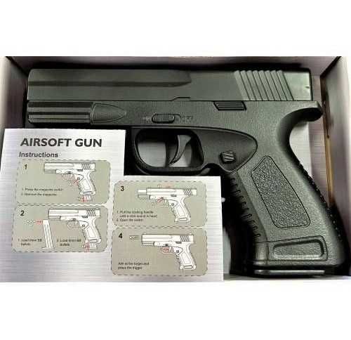 Пистолет Глок Glock 18 Galaxy G39 на пульках Металл детский игрушечный