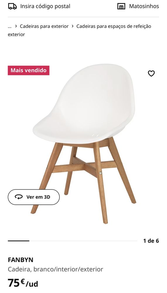 Cadeira ikea FANBYN x6