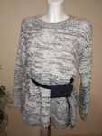 Sweter damski szary XL 42 oversize długi