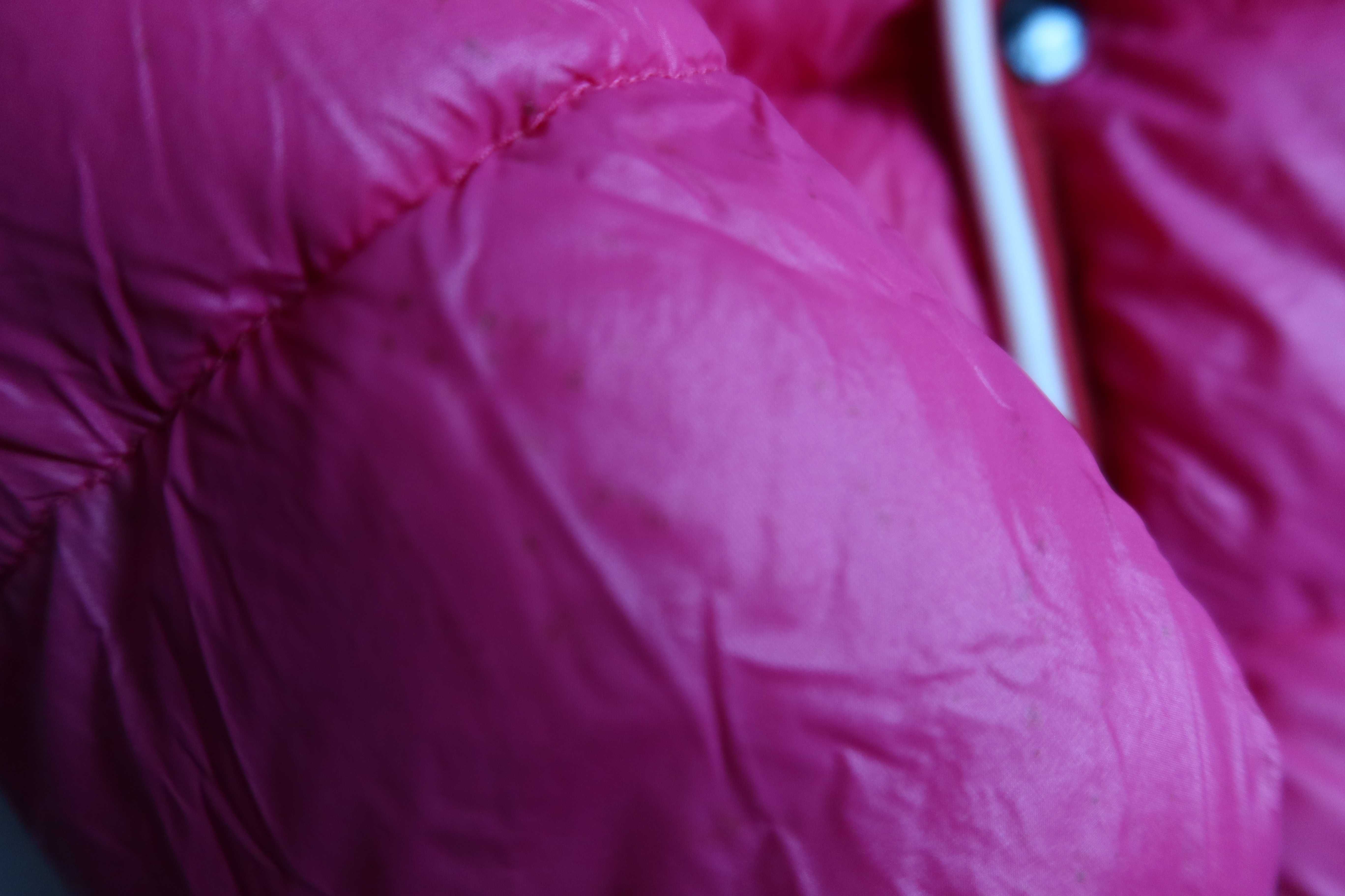 Kurtka puchowa MONCLER 110 fuksja różowa kurtka dla dziewczynki puch