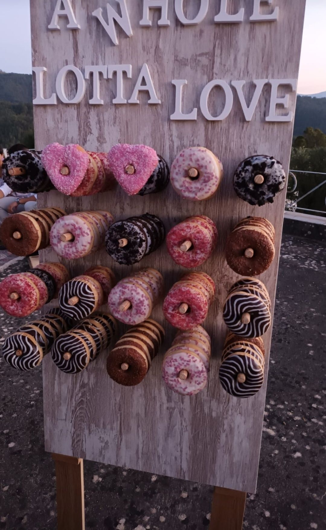Donuts suporte para bolo de casamento