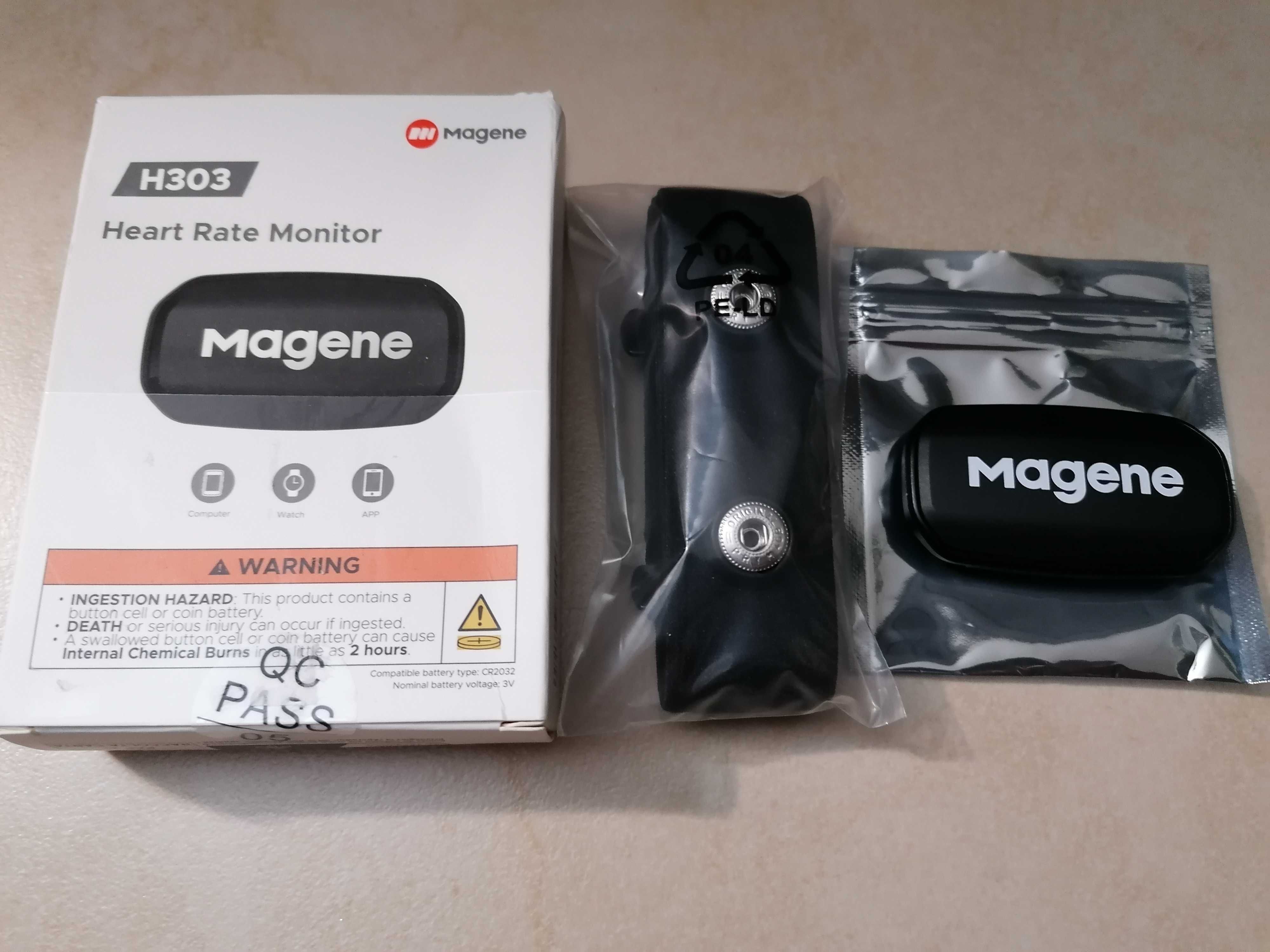Fita com sensor cardíaca Magene H303