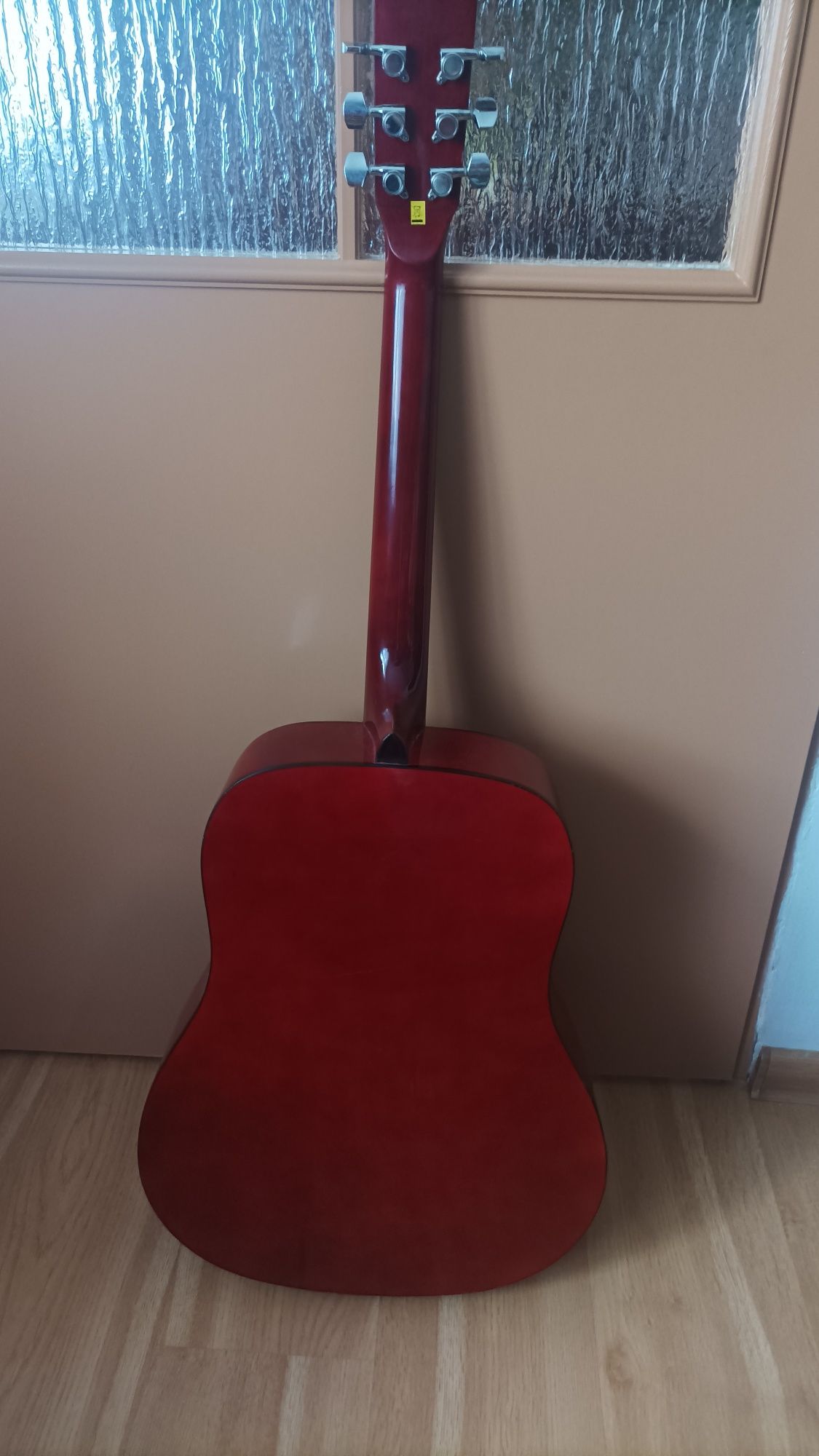 Gitara klasyczna, czerwona, do nauki gry