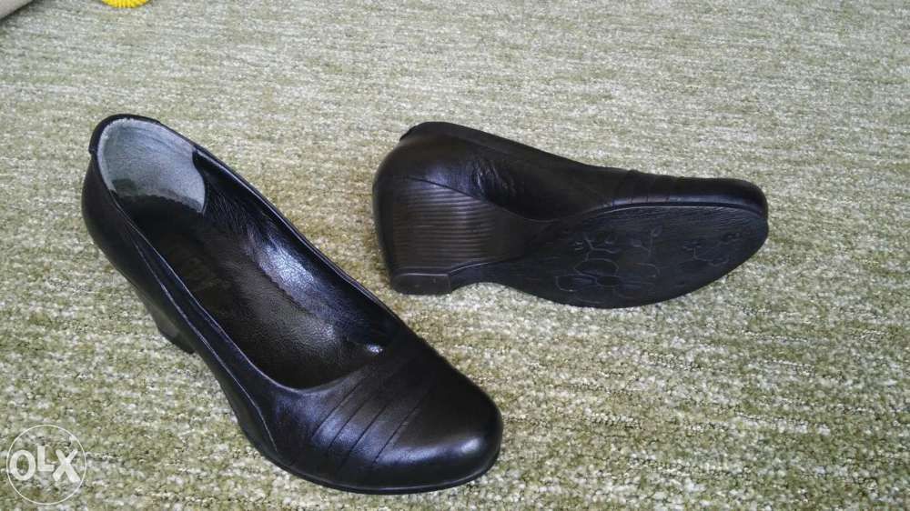 Туфли кожаные черные, мягкие, удобная колодка