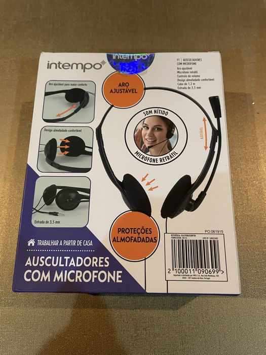 Auscutadores com microfone novos