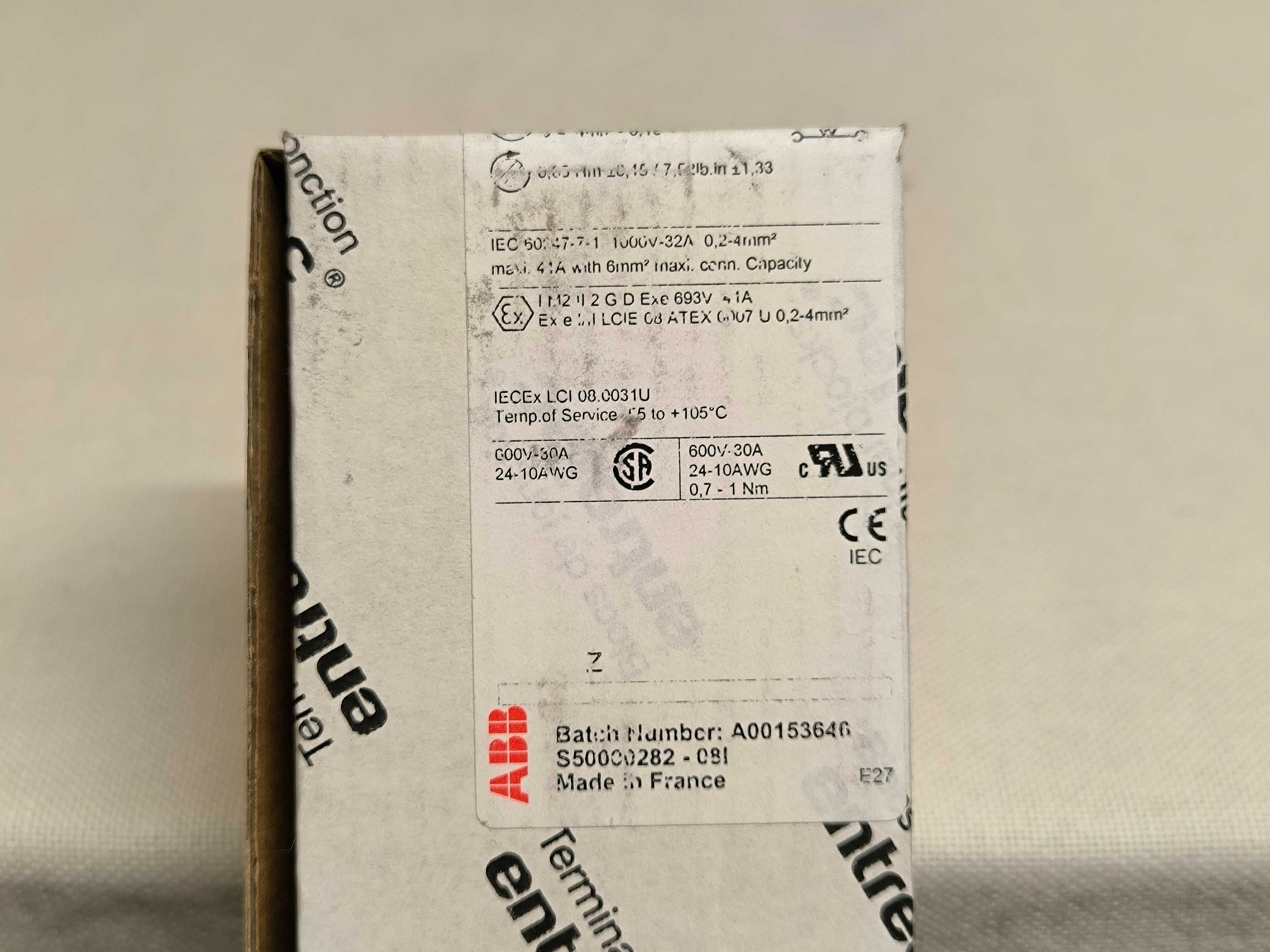 Złączki szynowe ZS6 ZUG ABB 1SNK506010R0000 entrelec 50szt.