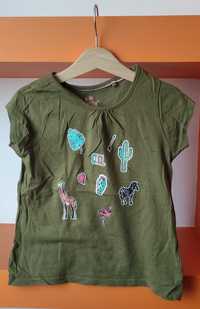 Koszulka t-shirt zielona z kaktusami Lupilu 98/104