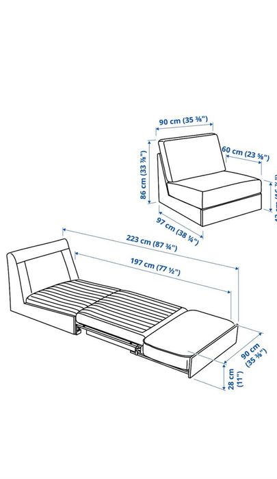 Ikea KIVIK sofa rozkladana