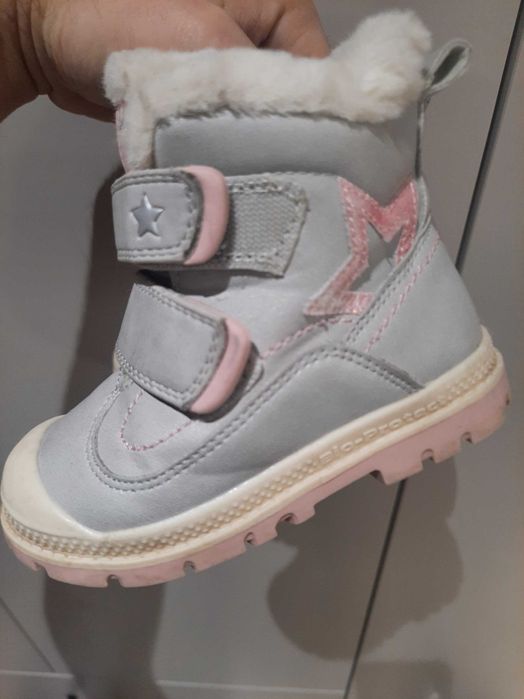 Cool Club, Buty zimowe dziewczęce, szare, Zdrowa Stopa, ocieplane