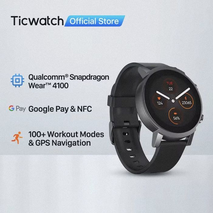 TicWatch E3 NFC | Новий, у пломбах | Smart Watch | Wear OS | Не Apple