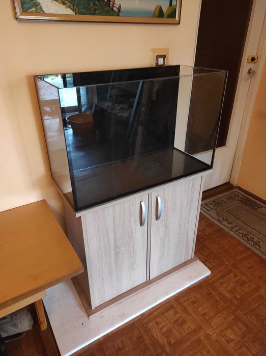 Akwarium 140l + szafka + pokrywa z oświetleniem