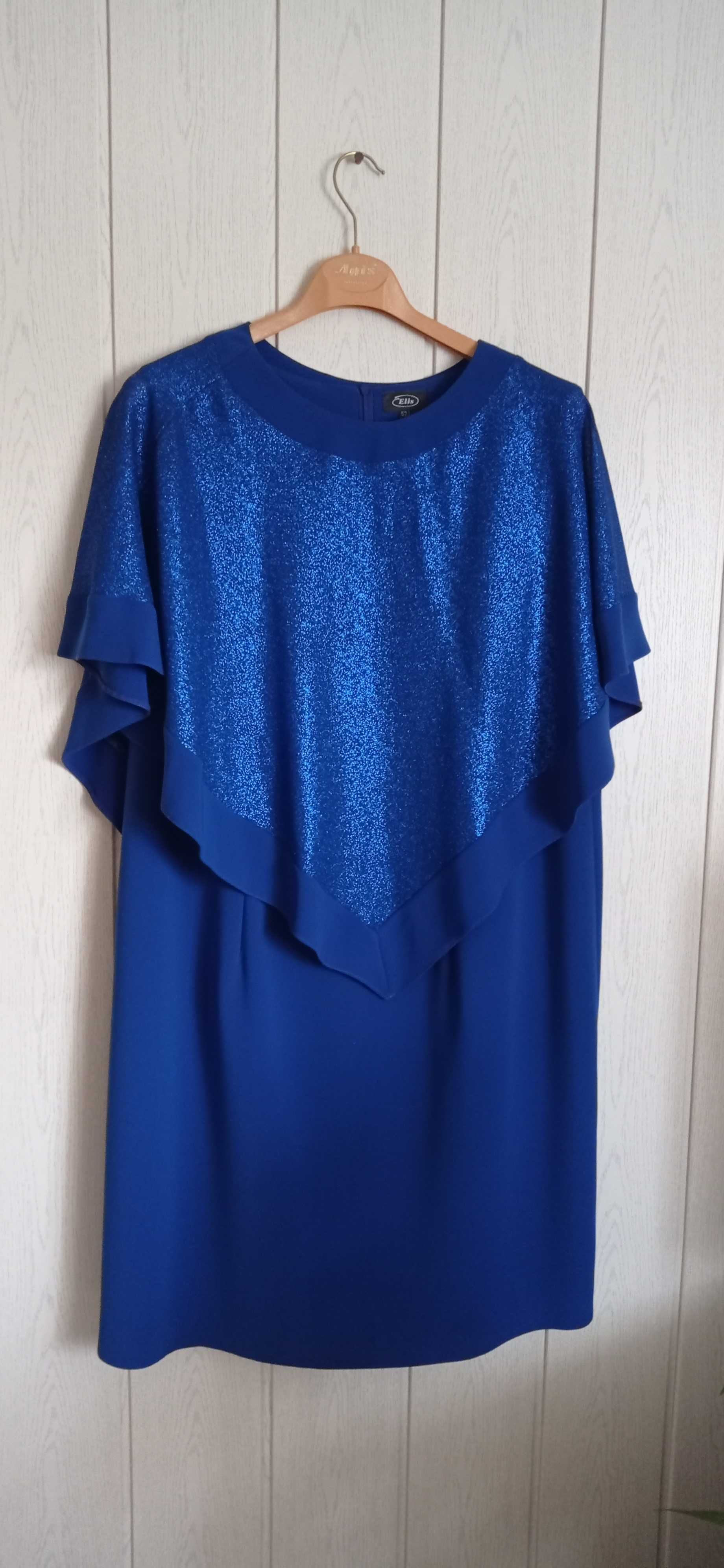 Elegancki komplet sukienka i narzutka r.52 ślub wesele chrzciny