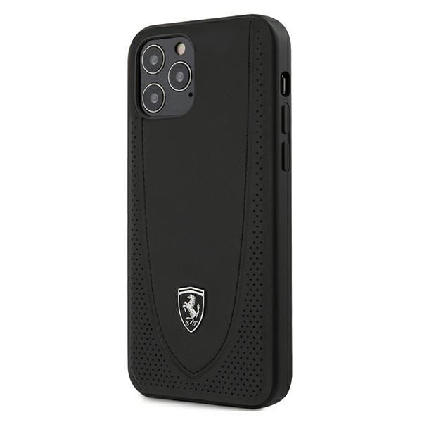 Ferrari Etui iPhone 12/12 Pro 6,1" Czarny Hardcase Perforated