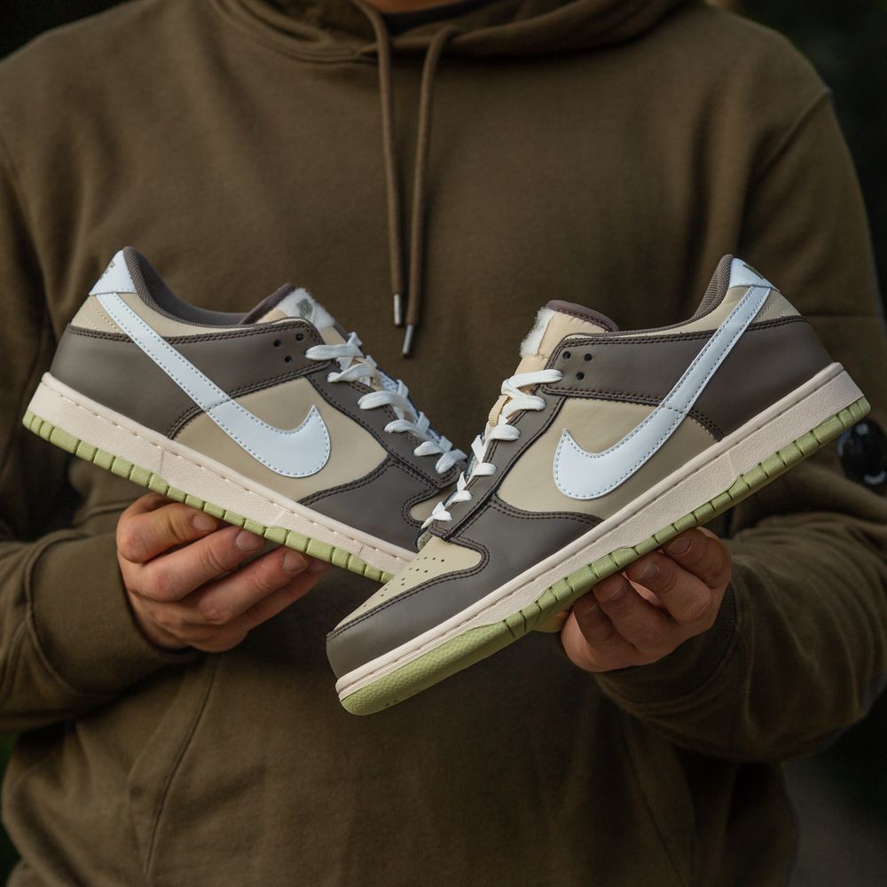 Кроссовки Nike SB Dunk low Beige\Brown\Green Patch