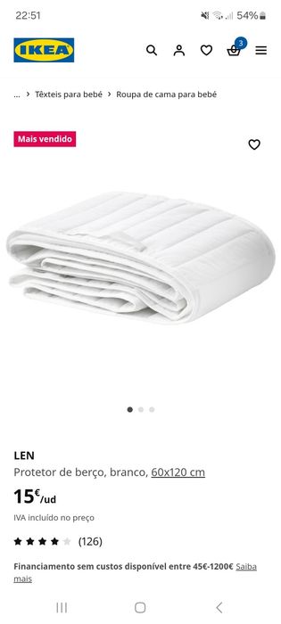 Protetor berço ikea 60×1,20