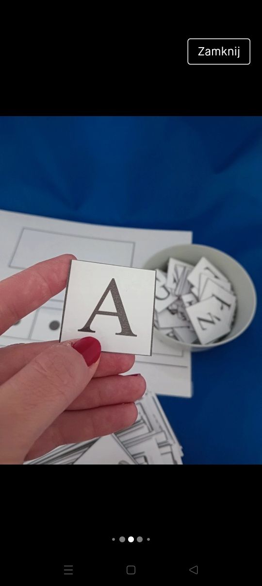 Zestaw układanie wyrazów litery literki alfabet nowa układanka