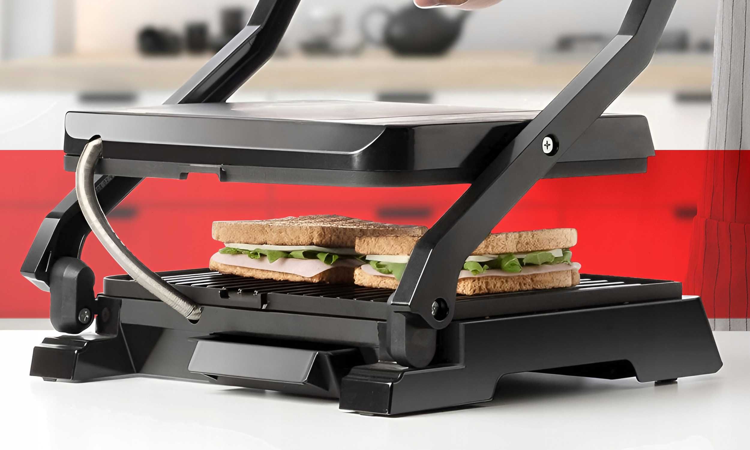 Opiekacz GRILL TOSTER 3w1 elektryczny składany MOCNY duży 400W