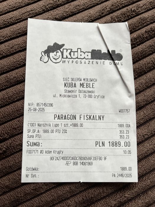 Narożnik LUPO - NOWY