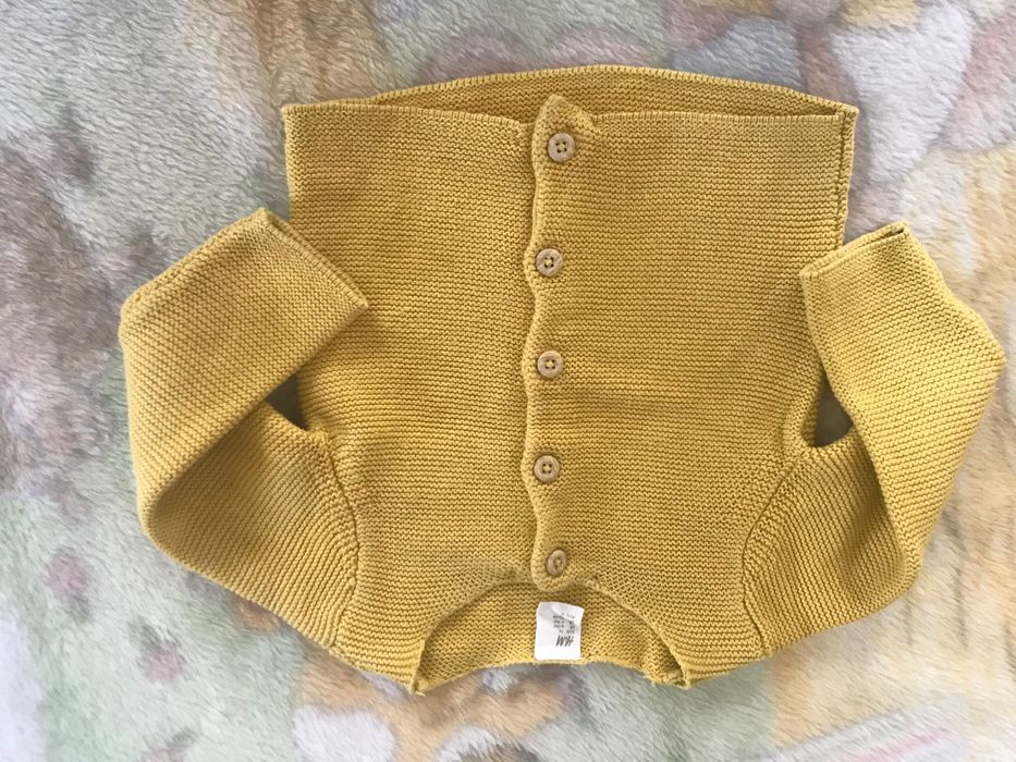 Sweter sweterek żółty musztardowy h&m r. 74