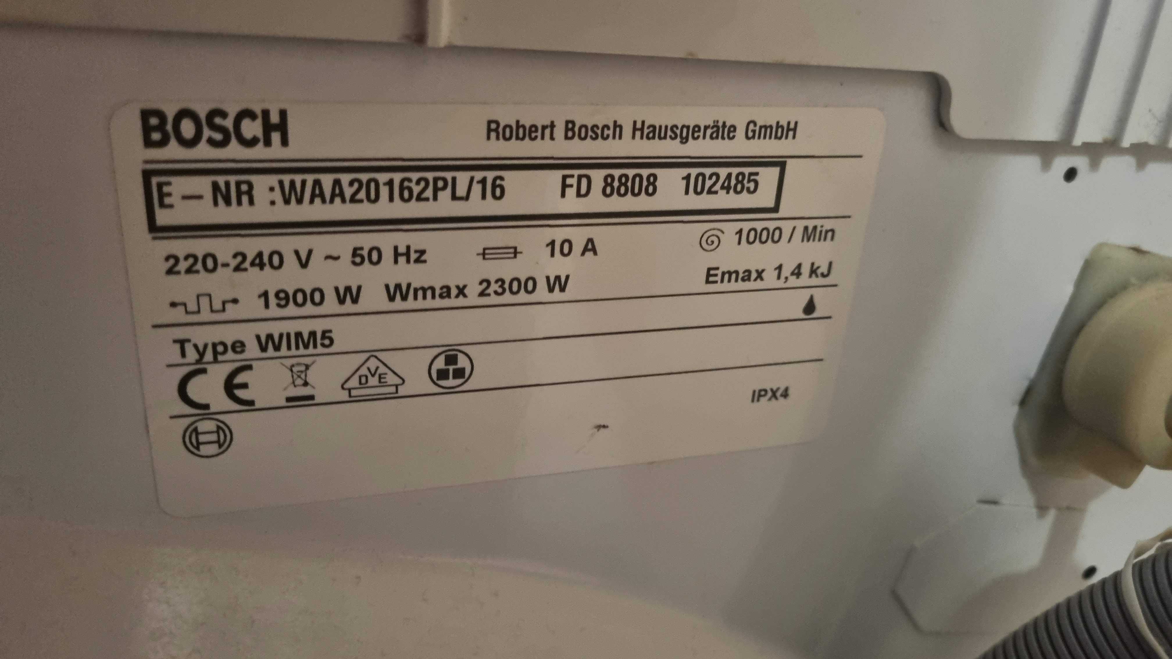 Części do pralki BOSH WAA20162PL/16 elektronika, gumy, itd.