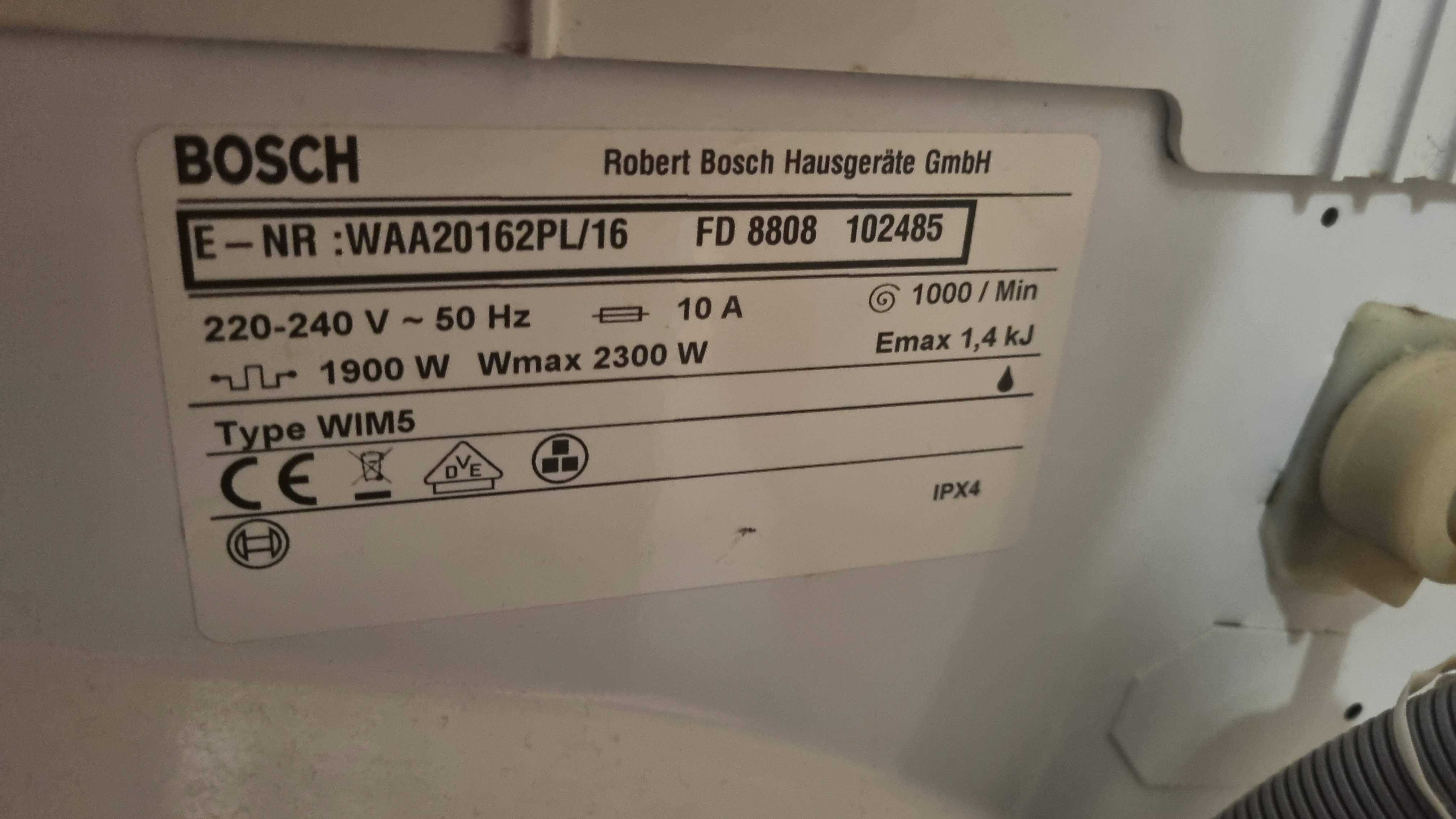 Części do pralki BOSCH WAA20162PL/16 elektronika, gumy, itd.