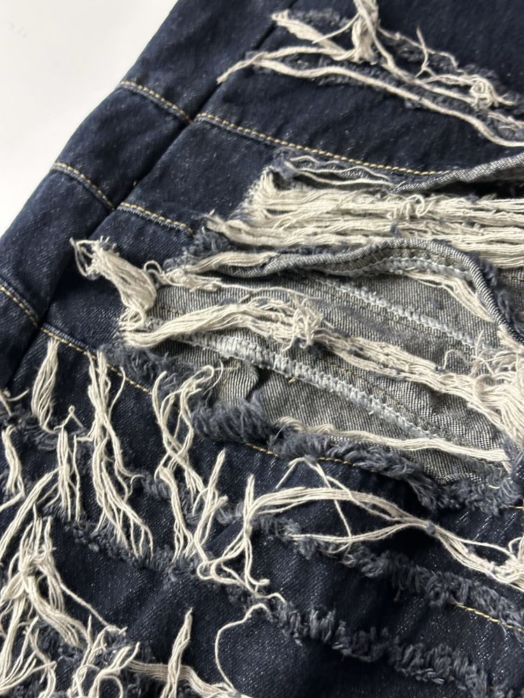 Distressed baggy custom jeans archive opium джинси сині рвані джинсы Л