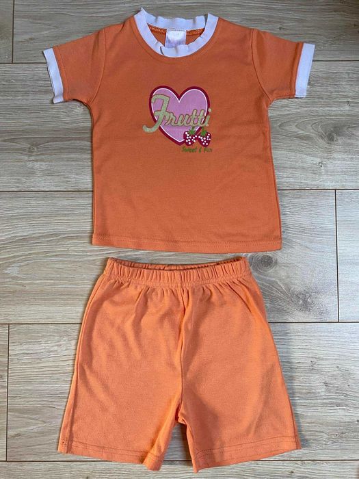 bluzeczka t-shirt i spodenki zestaw dziewczęcy rozmiar: 86 cm