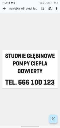 Studnie glebinowe pompy ciepla odwierty