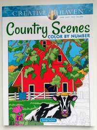 Livro de Pintar/Colorir Creative Haven Country Scenes Color by Number