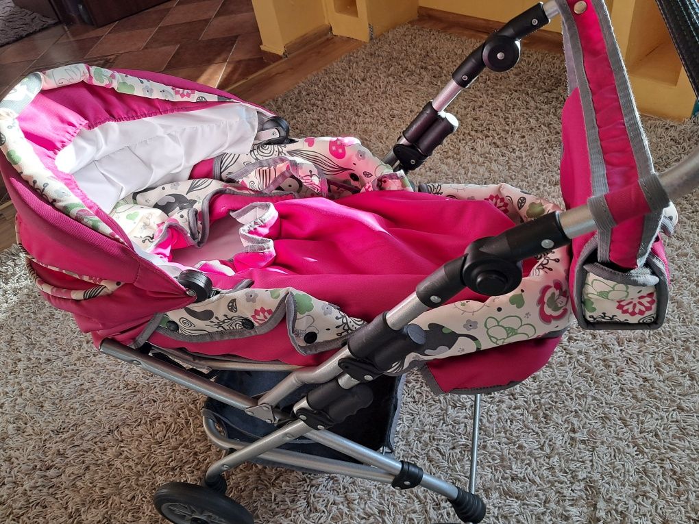 Wózek dla lalek duży 3w1 głęboko spacerowy