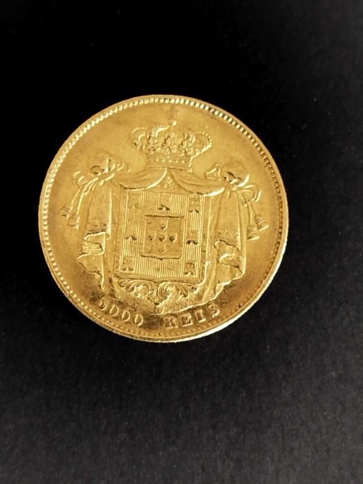 1851 - D. Maria II - 5000 Reis - Ouro