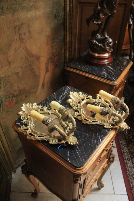 Kinkiety mosiężne z lusterkami szt.2 - Gryfino