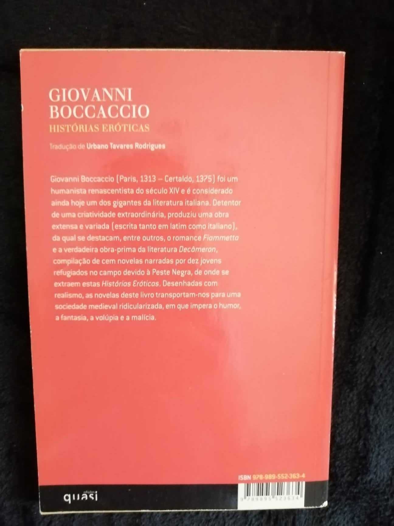 Livro "Histórias Eróticas" de Giovanni Boccaccio - como novo