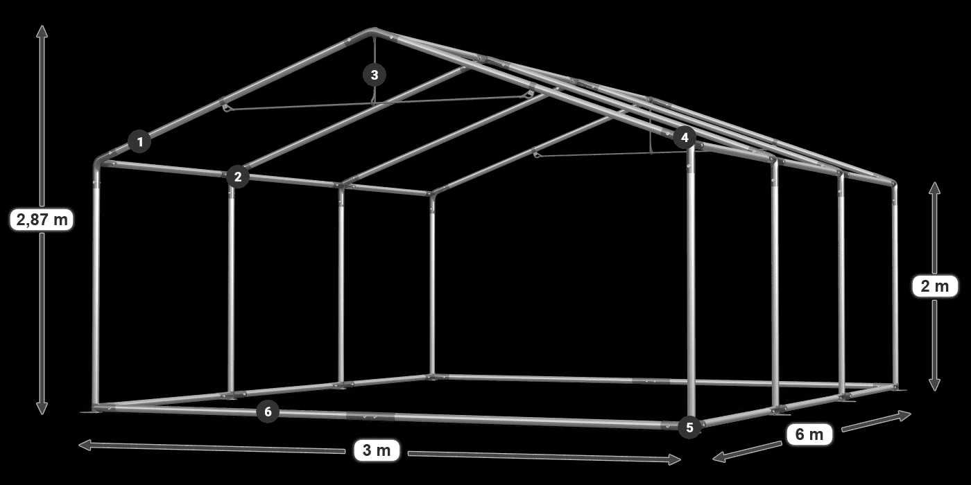 Namiot imprezowy plenerowy eventowy 3m x 6m użyty RAZ.