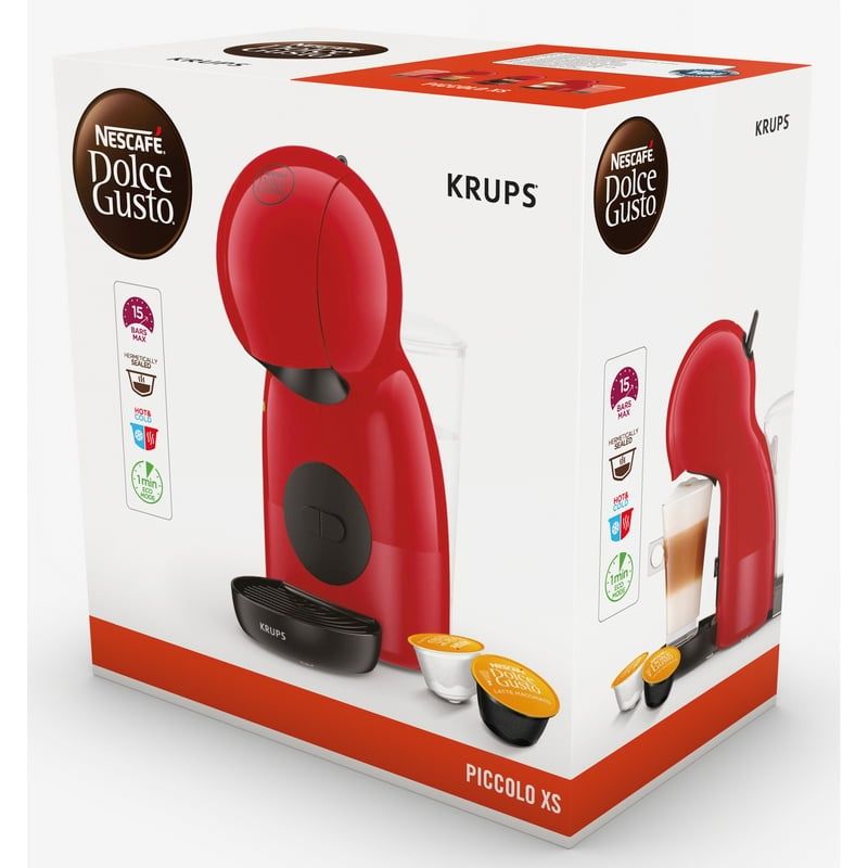 Máquina de Café KRUPS Dolce Gusto Piccolo XS KP1A05P0 Vermelho