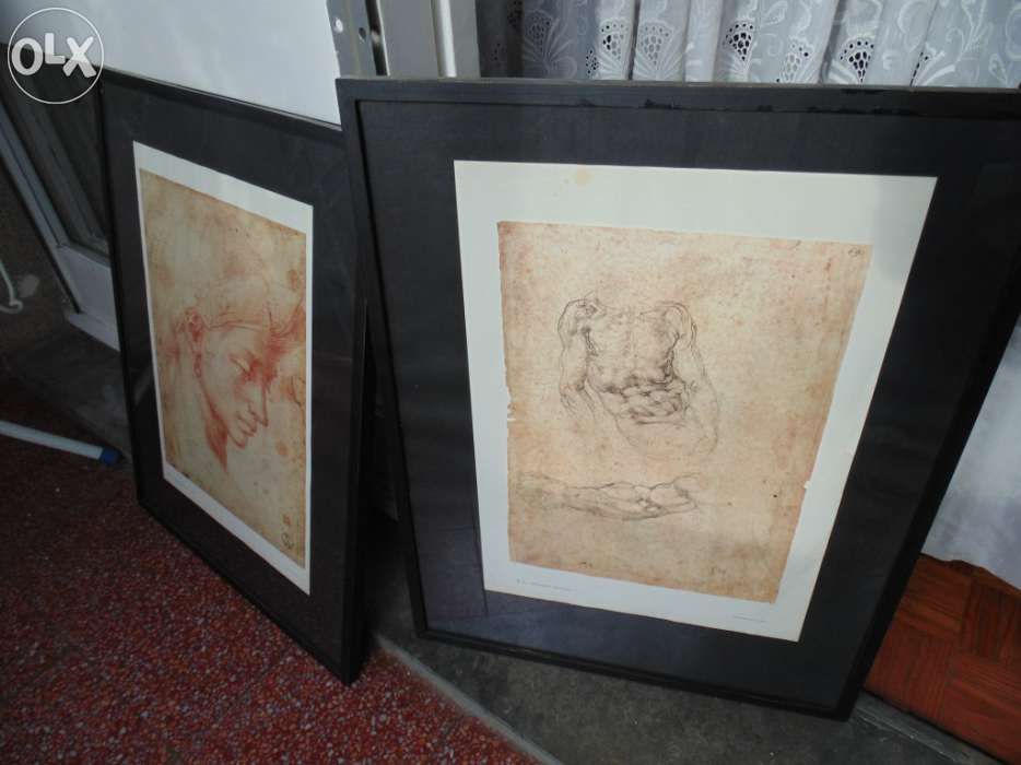 2 Quadros reproduções Michelangelo