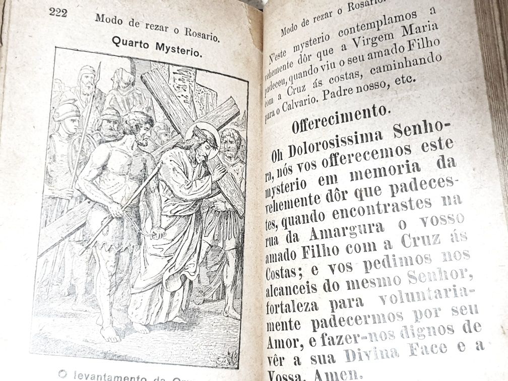 Antigo livro " Caminho ao Céu" de 1926 com linda imagem em celuloíde