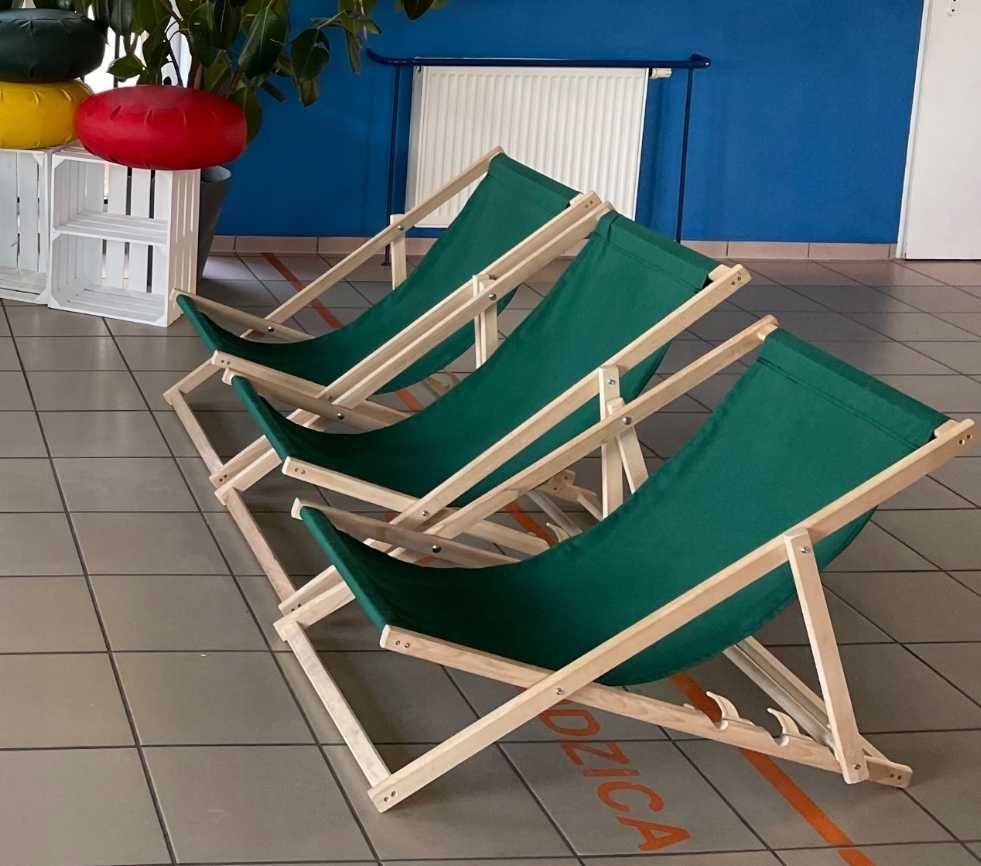 leżak ogrodowy leżak drewniany składany leżak plażowy - Nowy!