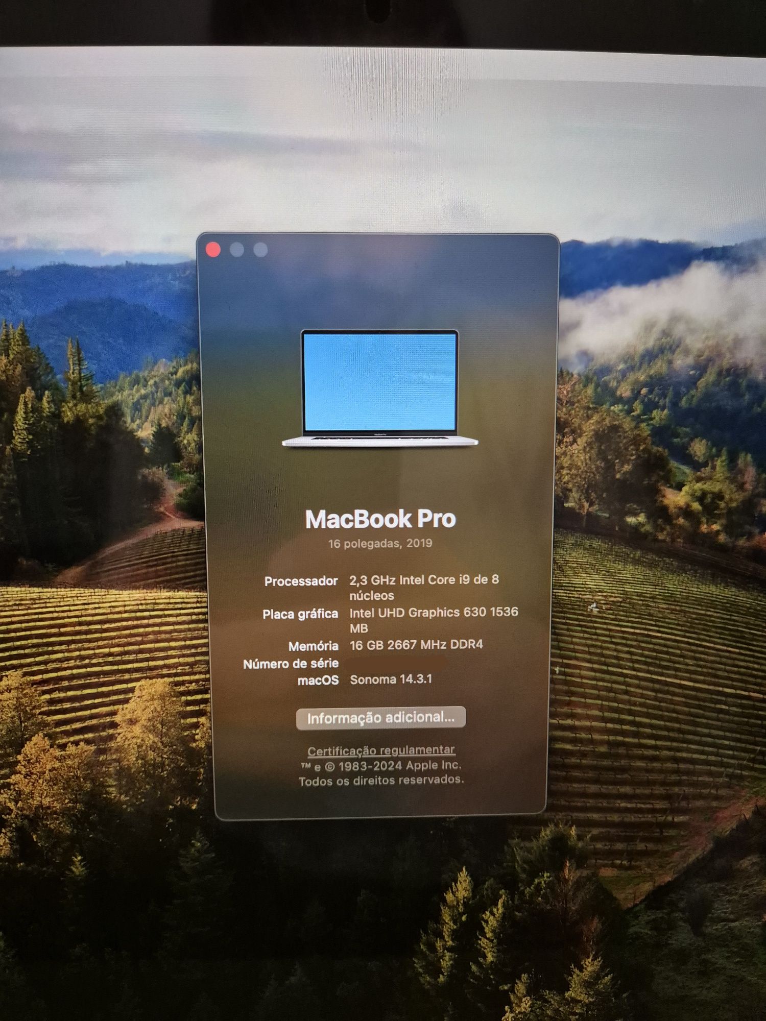 Macbook Pro 16 i9 2019