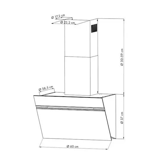 Витяжка кухонна Klarstein Alina  60 см.