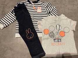 Komplet 3 części bluza spodnie tshirt dres C&A Miffy