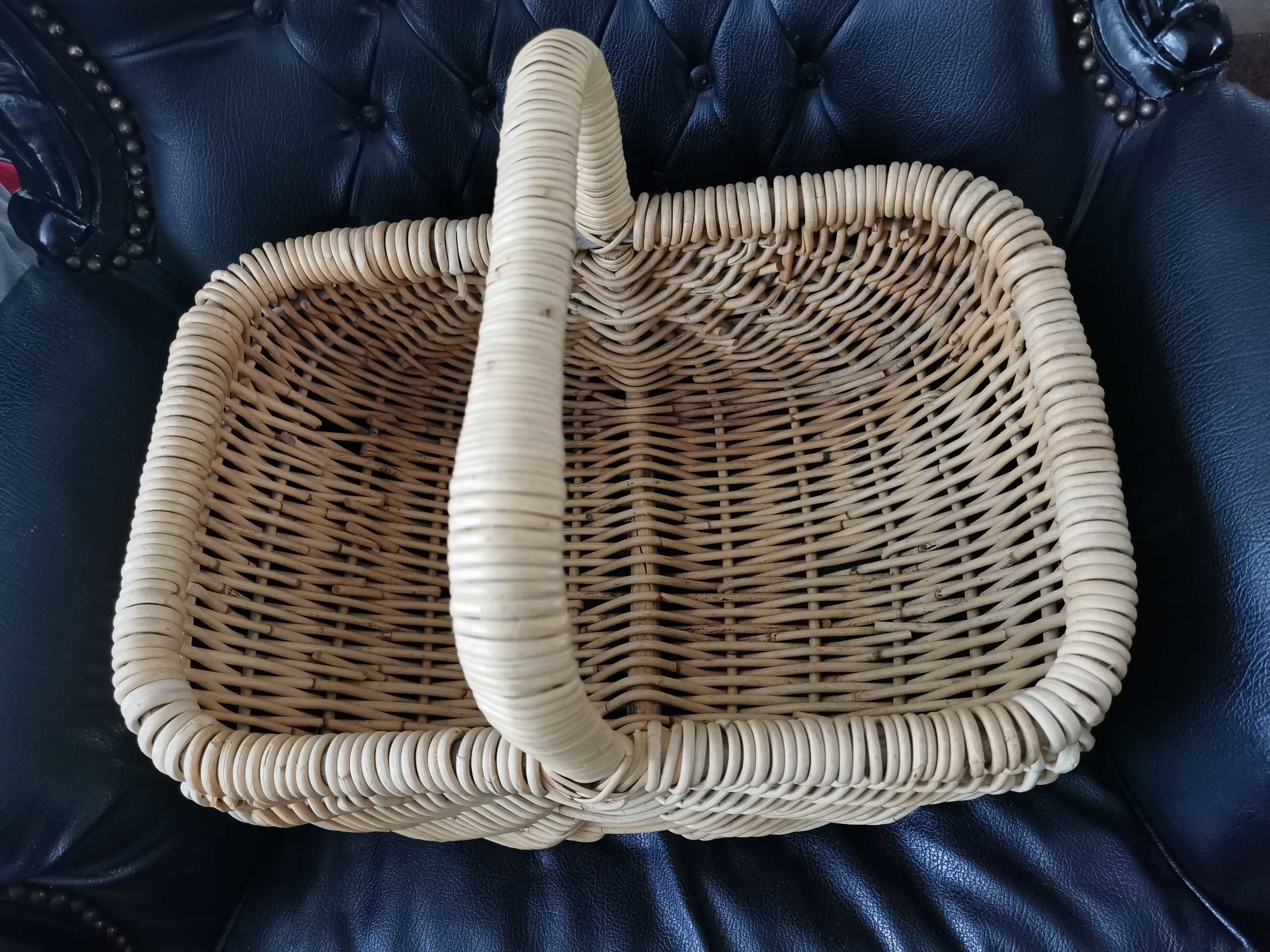 Kosz z uchwytem z wikliny Rattan wiklina
