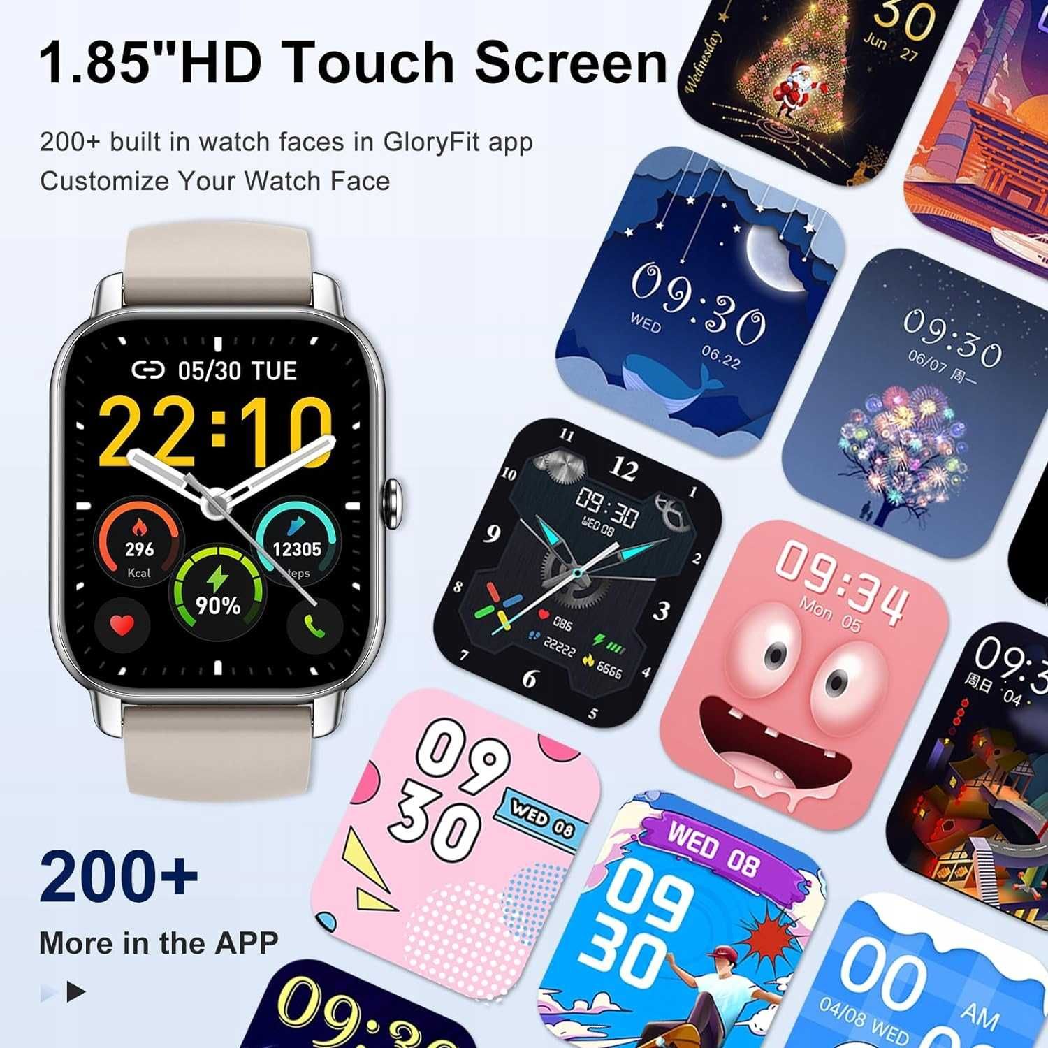 Smartwatch Zegarek, połączenia, IP68, tętno, sen, stoper NERUNSA spp71
