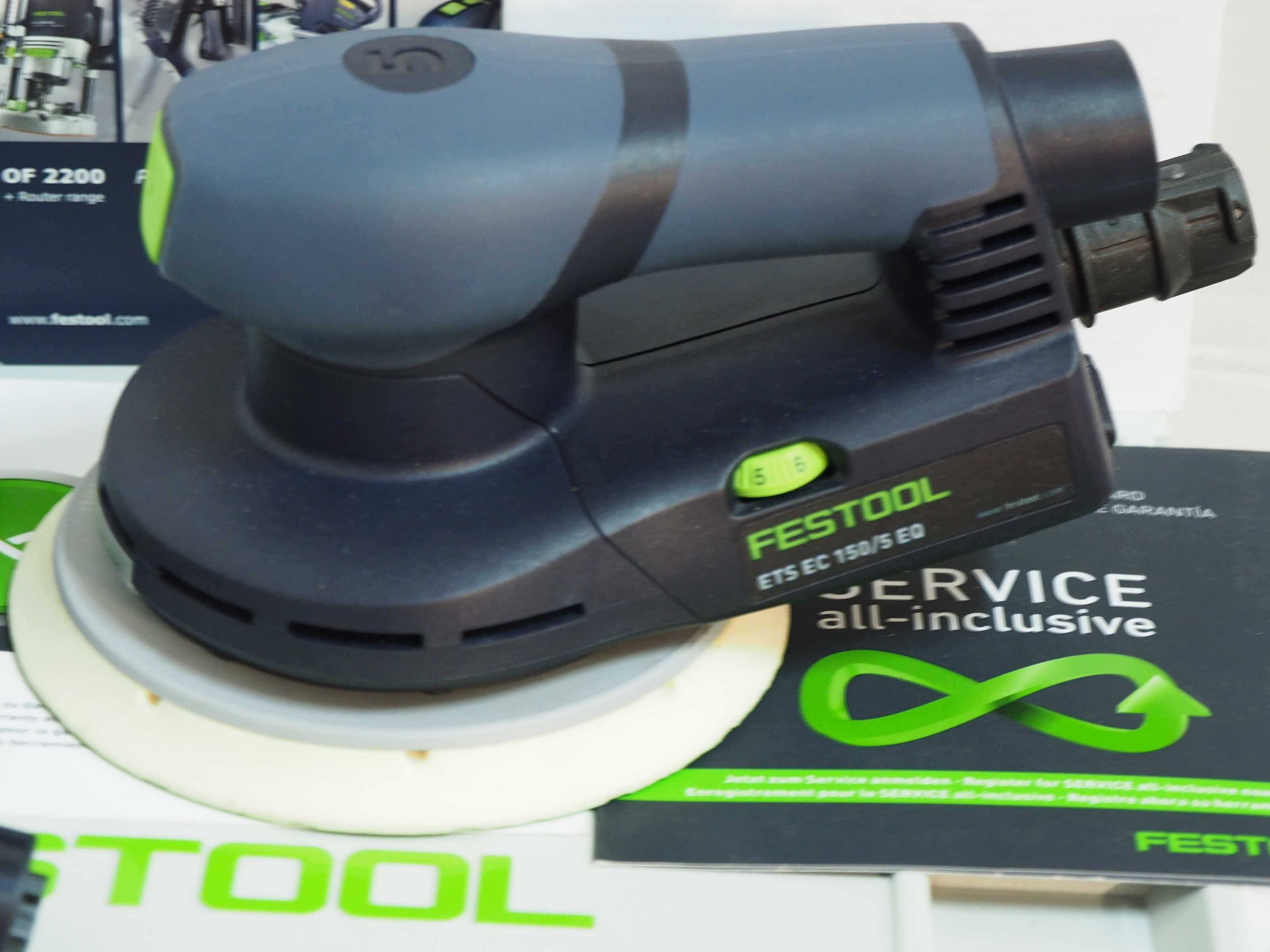 Zestaw narzedzi FESTOOL ETS EC 150/5 szlifierka+ kabel + dysk 150mm