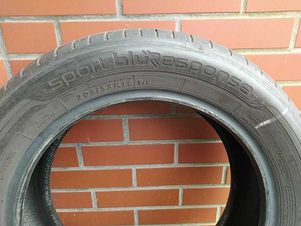 komplet opon letnich 205/55/16 Dunlop stan bardzo dobry