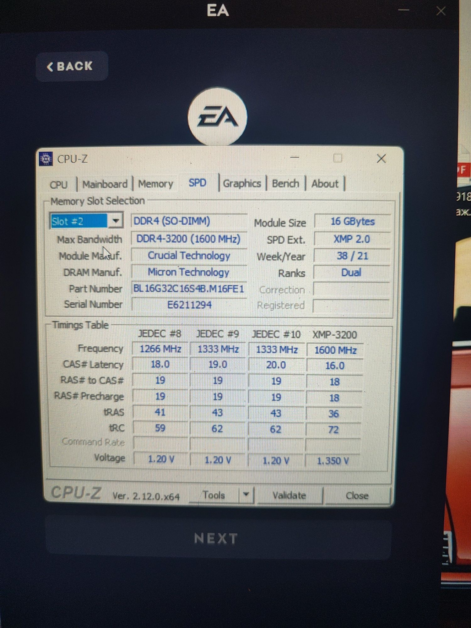 Crucial Ballistix DDR4 2x16 3200 (32gb) ОЗУ Оперативна пам'ять RAM