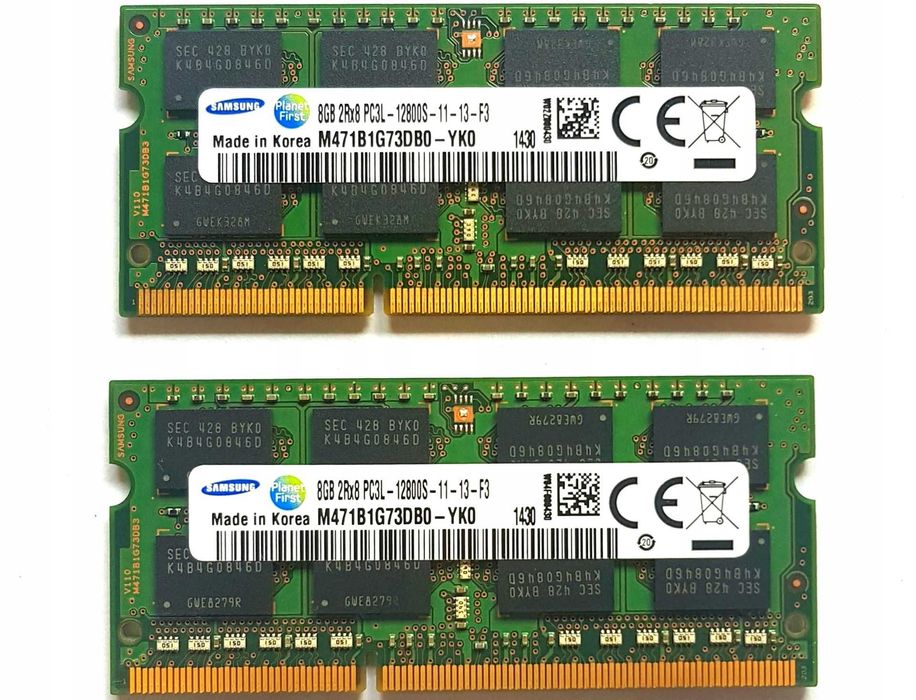 Pamięć RAM DDR3L 16GB 2x8GB DDR3 SODIMM PC3L 12800S 1600MHz